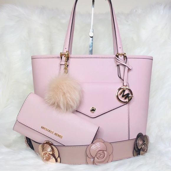 Michael Kors Handbags - 4PCS Michael Kors Packet Tote Wallet Charms Strap